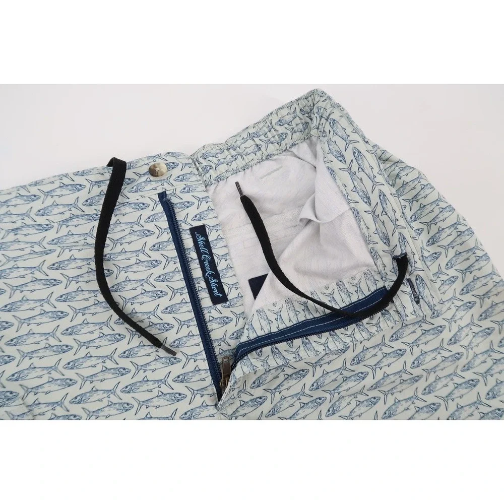 True Flies Shell Creek Short Fishing Shorts Mens Large Blue Fish Performance